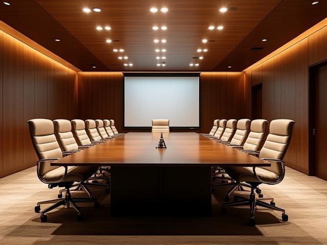 Image of a large corporate conference room
