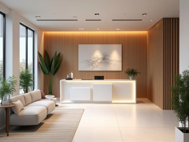 Image of a sleek office reception area