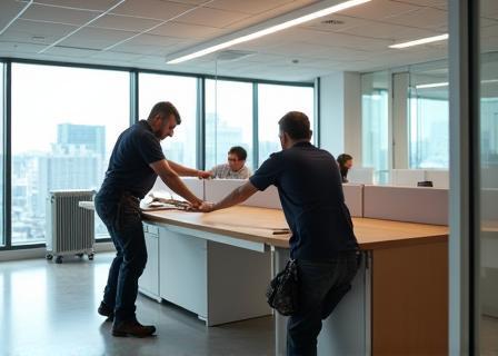 Image representing furniture installation in an office